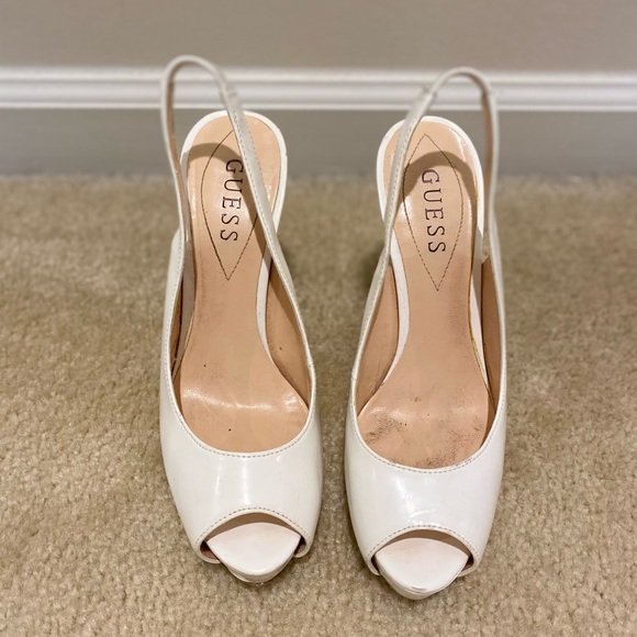 Guess white heels 6.5 - Picture 2 of 7